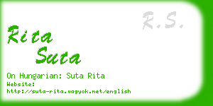 rita suta business card